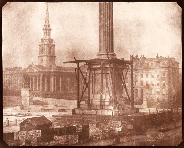 Talbot, Nelson's Column under Construction, Trafalgar Square, April 1844