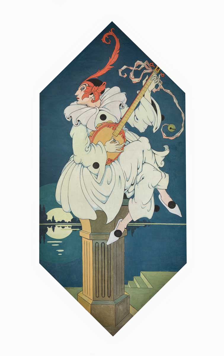 Rubino: pannello. Pierrot, olio magro su tela, 1928-30 