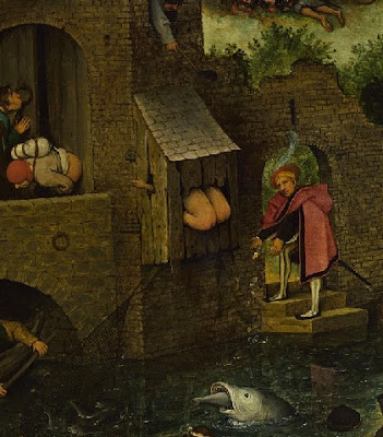 Scherzi di cattivo gusto. Latrine su un ponte nel dipinto di Brueghel I Proverbi Fiamminghi (1559)